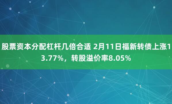 股票资本分配杠杆几倍合适 2月11日福新转债上涨13.77%，转股溢价率8.05%