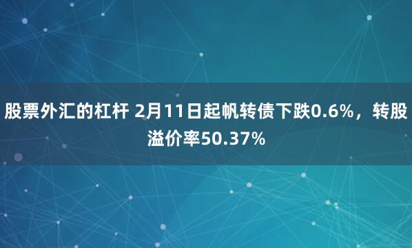 股票外汇的杠杆 2月11日起帆转债下跌0.6%，转股溢价率50.37%