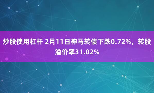 炒股使用杠杆 2月11日神马转债下跌0.72%，转股溢价率31.02%