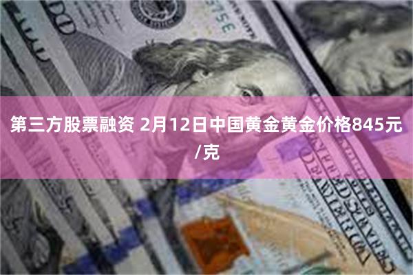 第三方股票融资 2月12日中国黄金黄金价格845元/克