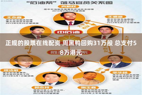 正规的股票在线配资 周黑鸭回购31万股 总支付58万港元