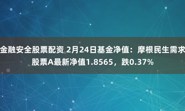 金融安全股票配资 2月24日基金净值：摩根民生需求股票A最新净值1.8565，跌0.37%