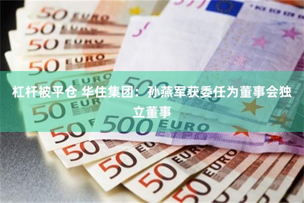 杠杆被平仓 华住集团：孙燕军获委任为董事会独立董事